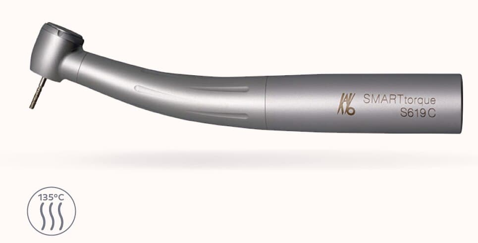 KaVo SMARTtorque S619 C High-Speed Air Handpiece, Contra Angle, Push-Button Autochuck, Standard Head, Non-Optic, 4-Port Spray, MULTIflex, 1.008.1642 thumbnail 2
