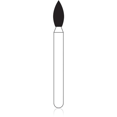 NTI Diamond Bur, FG, Football, # SC379, 1.8 mm Diameter, 3.5 mm Length, Super Coarse, Black Ring, 5/Pk, SC379-018 thumbnail 3
