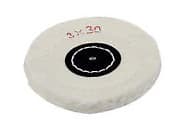 Buffalo Dental Muslin Buff, 3" x 30 Ply, Center Hole for Tapered Chuck, 1/Pk, 07910 thumbnail 5