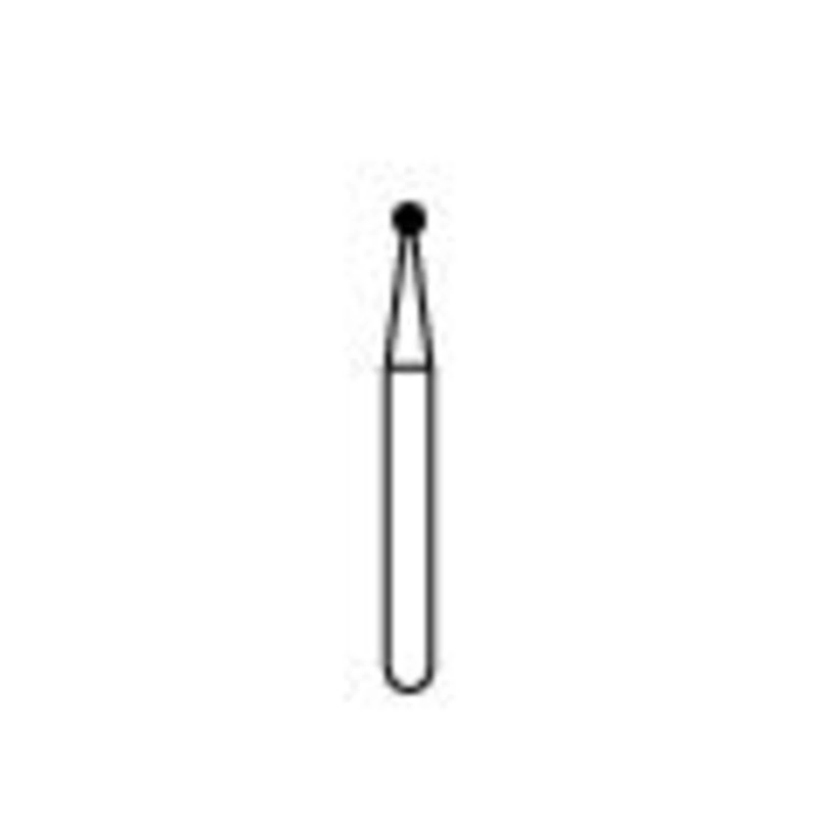 NTI Diamond Bur, FG, Round, #801, 1.0 mm, Medium Grit, 5/Pk, M801-010 thumbnail 3