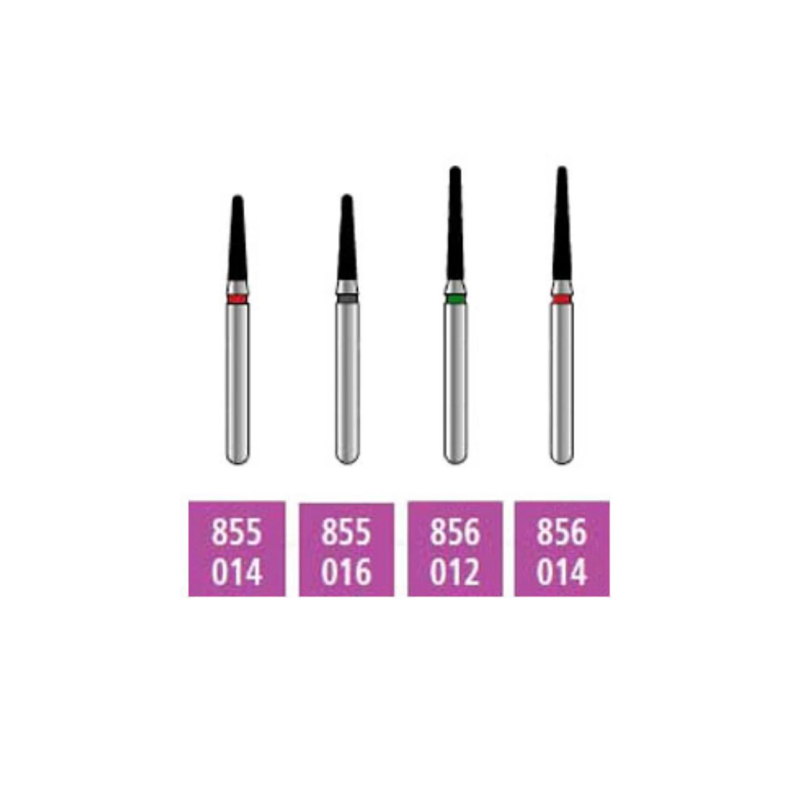 Alpen X1 Single-Use Diamond Bur, FG, Round End Taper, Medium Grit, #856-014, 1.4 mm Diameter, 8.0 mm Length, 25/Pk - Alpen X1 Sterile Singe-Use Diamonds FG 856-014 Medium 25/Pk - Image 1