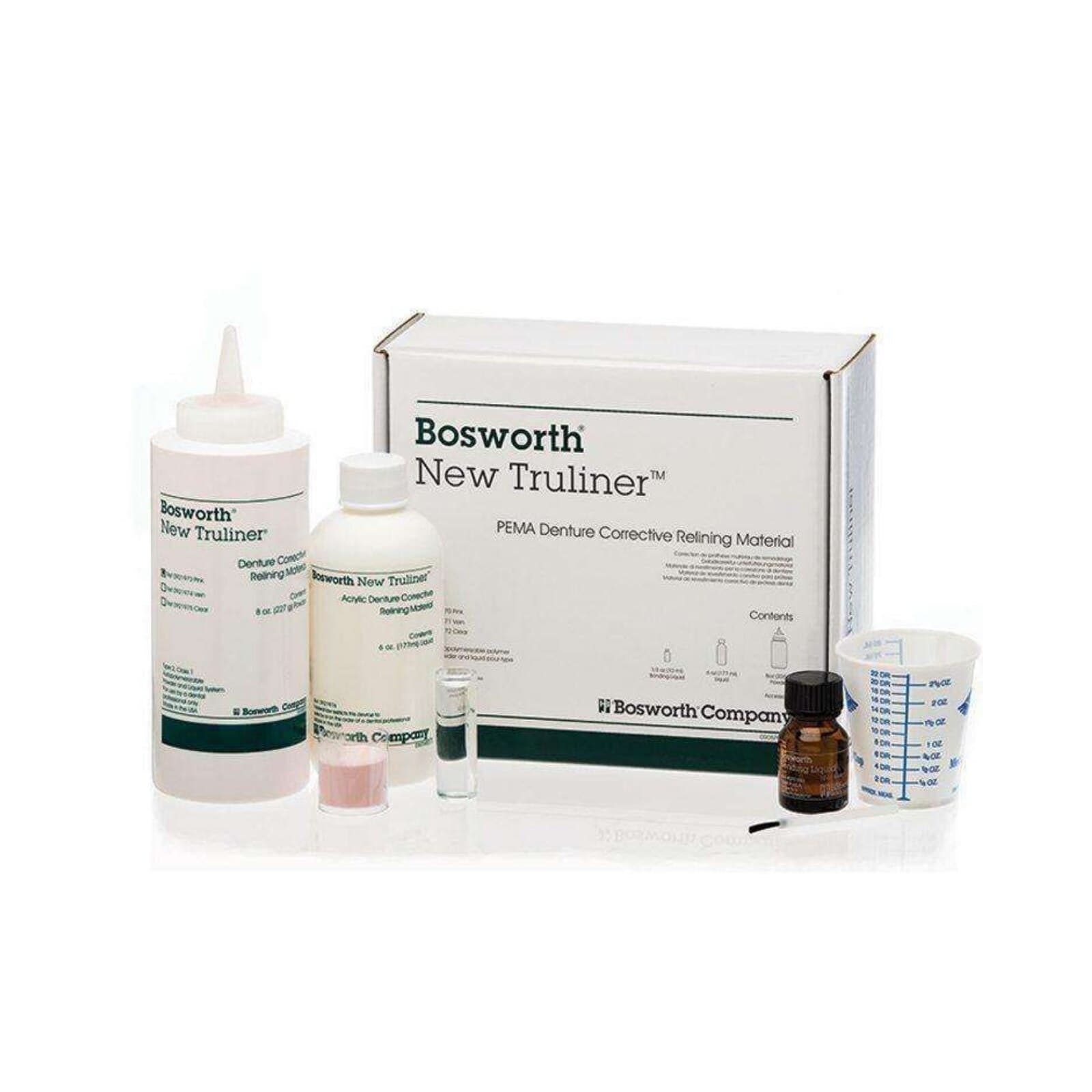 New Truliner PEMA Denture Corrective Relining Material, Clear, Standard Kit, 8 oz Powder/6 oz Liquid, #0921972 thumbnail 2