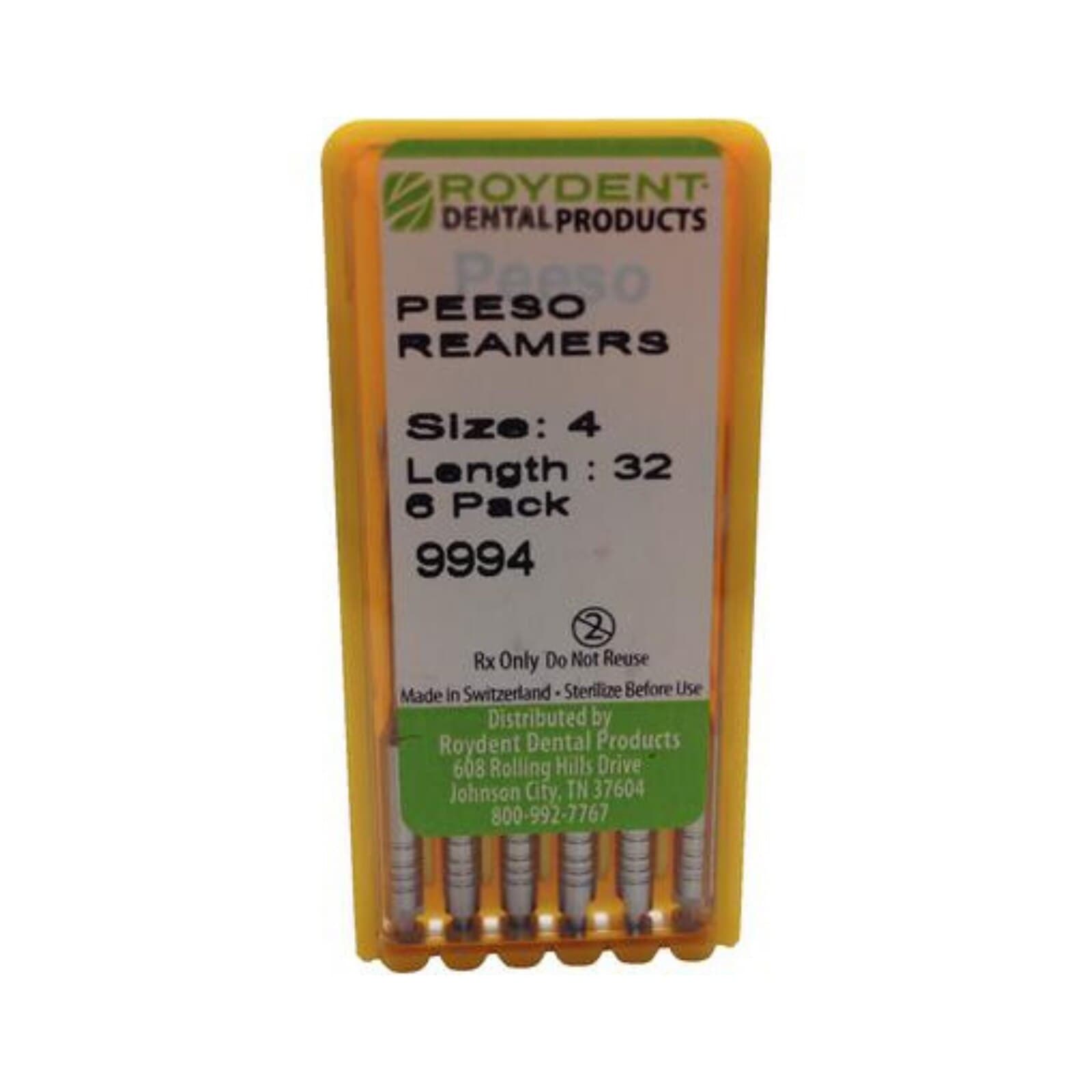 Roydent Dental Peeso Reamer Drills, Size #4, 32 mm, Pack of 6 thumbnail 3