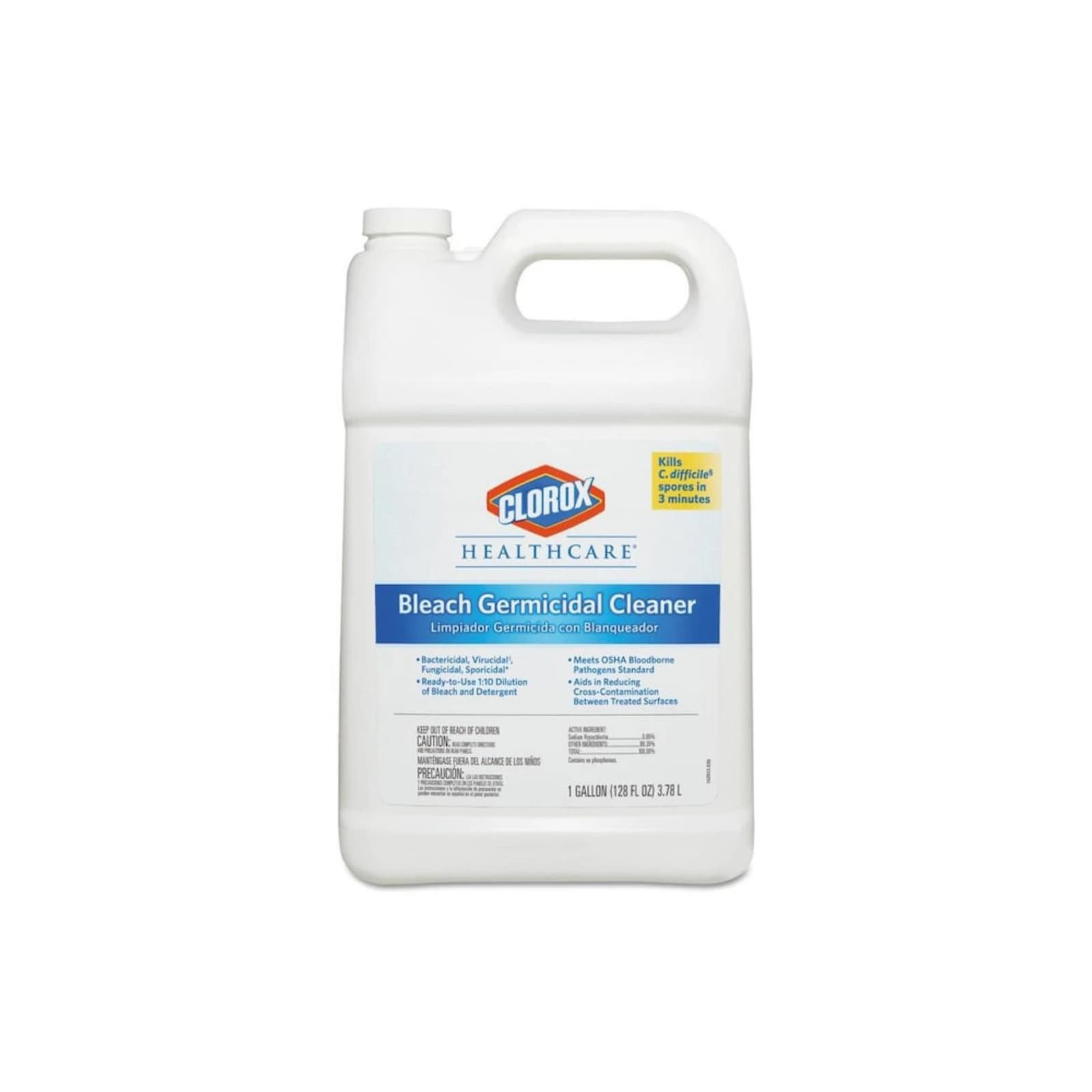 Clorox Healthcare Bleach Germicidal Cleaner, 1:10 Dilution, 1 Gallon - Clorox Healthcare Bleach Germicidal Cleaner - Image 1