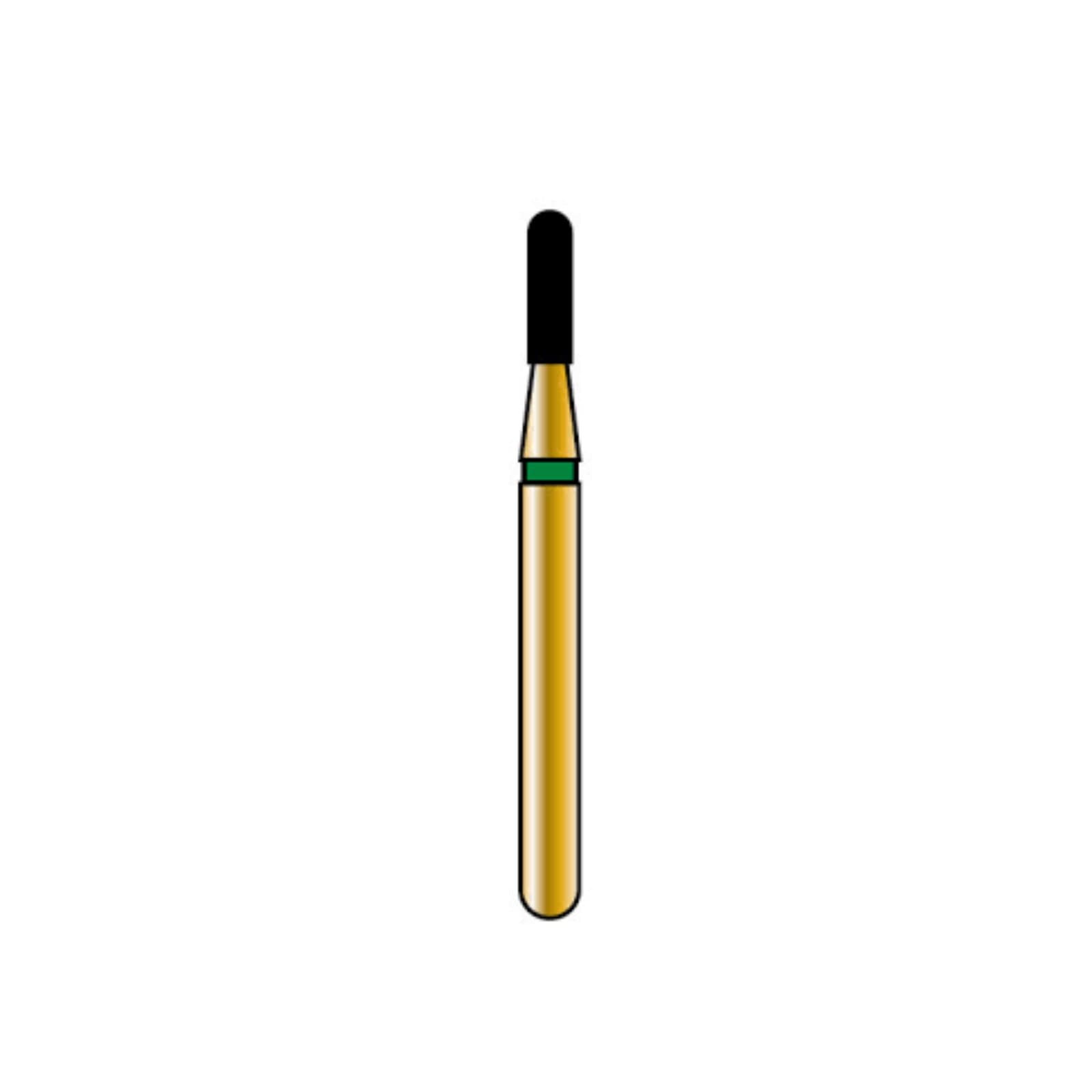 Coltene Alpen Multilayer Diamond Bur FG 838-012, Coarse Grit, Round End Cylinder, 5/Pk thumbnail 2