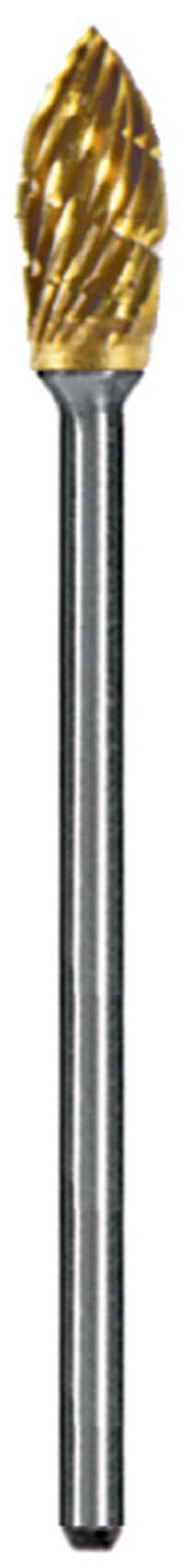 Dedeco Goldies Carbide Bur 51-A, Regular Cut, Titanium Nitride Coated, 3/32" (2.35mm) Shank, 1/Pk thumbnail 2