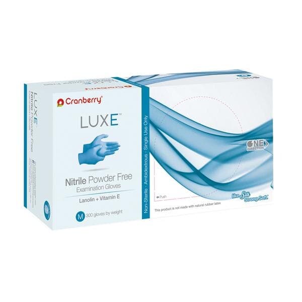 Cranberry LUXE Nitrile Exam Gloves, Powder Free, Non-Sterile, Medium, Azure Blue, 300/Box, CR3667 thumbnail 11