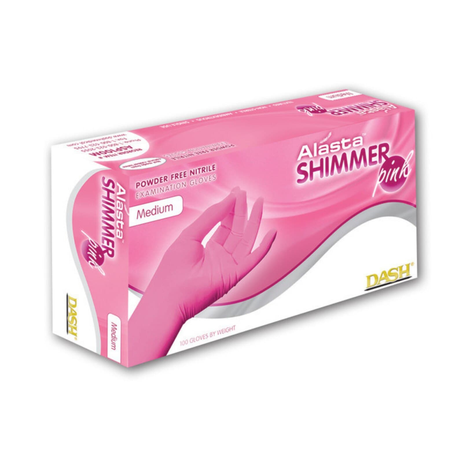 Alasta Shimmer Pink Nitrile Exam Gloves, Powder-Free, Non-Sterile, Medium, 100/Box, PNK100M thumbnail 10