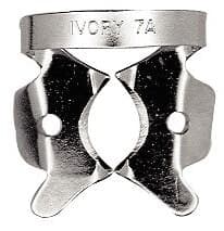 Ivory Rubber Dam Clamp #7A Winged Molar, Stainless Steel, Large Lower, Single, 50057330 thumbnail 2