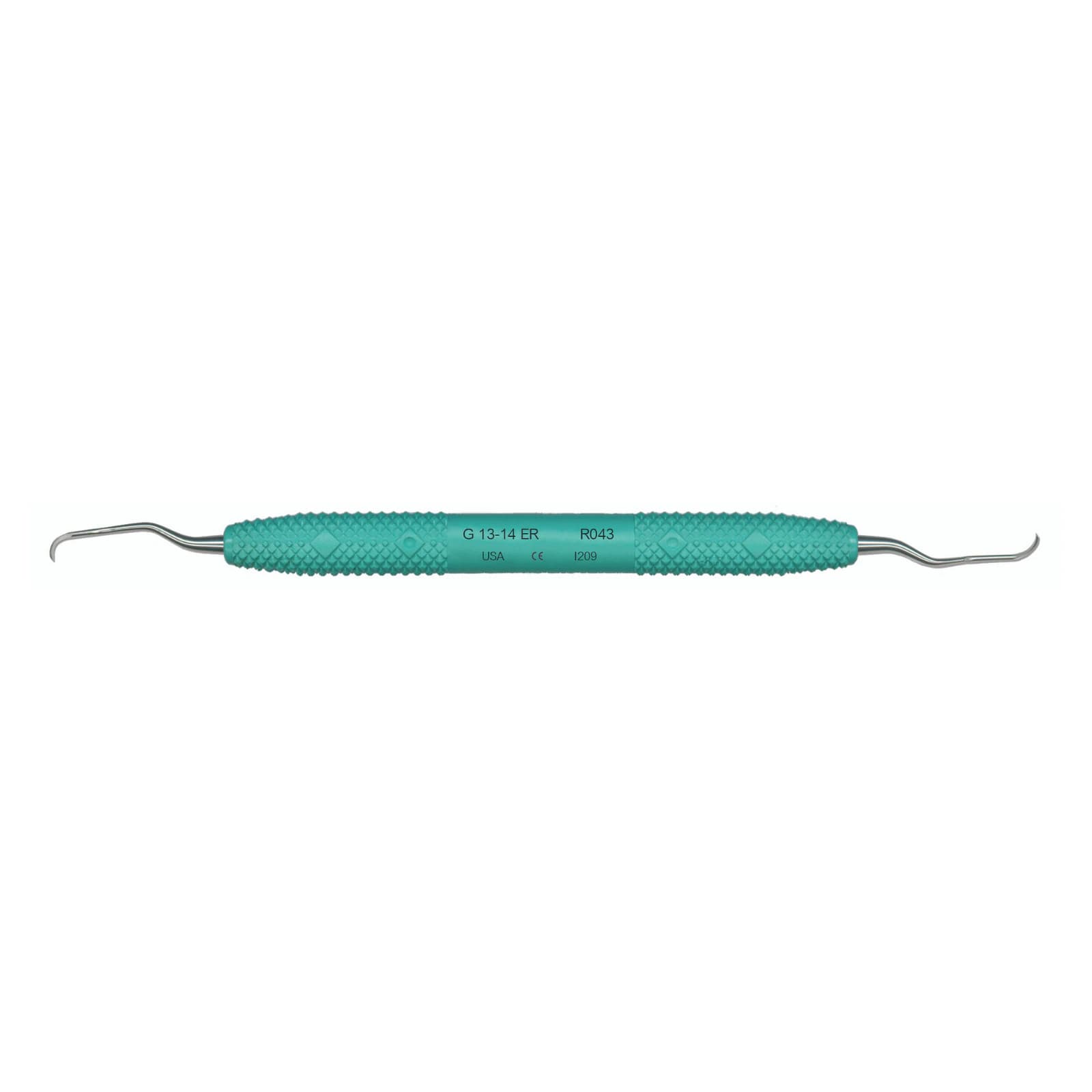 PDT Cruise Gracey 13/14 Extended Reach Curette, Double End, Green Resin Handle, R043 thumbnail 2