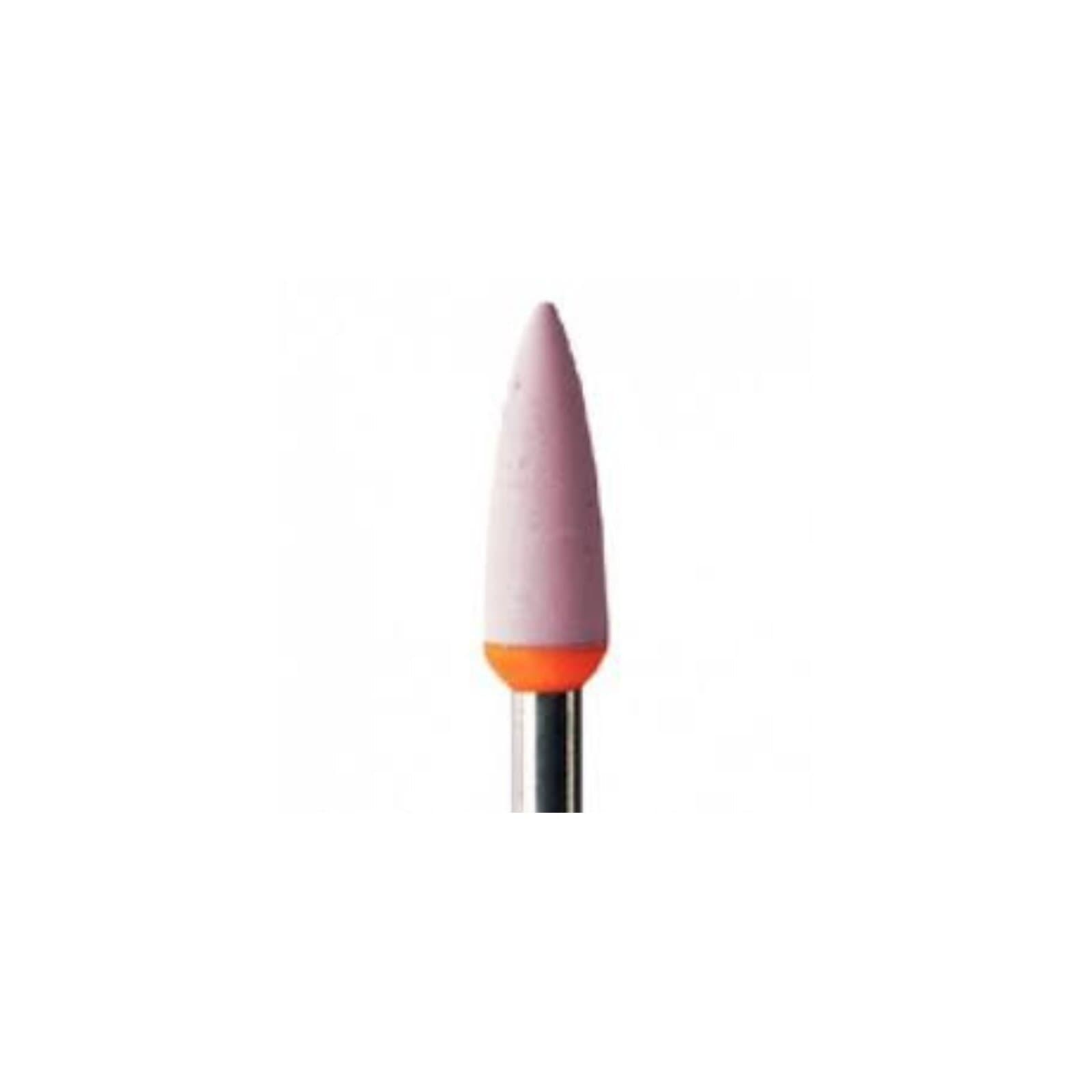 Meisinger RA #9742F.040 Fine Diamond Impregnated Ceramic Polisher, Flame/Point Shape, Red/Orange, 4.0mm Head, 2/Pk thumbnail 2