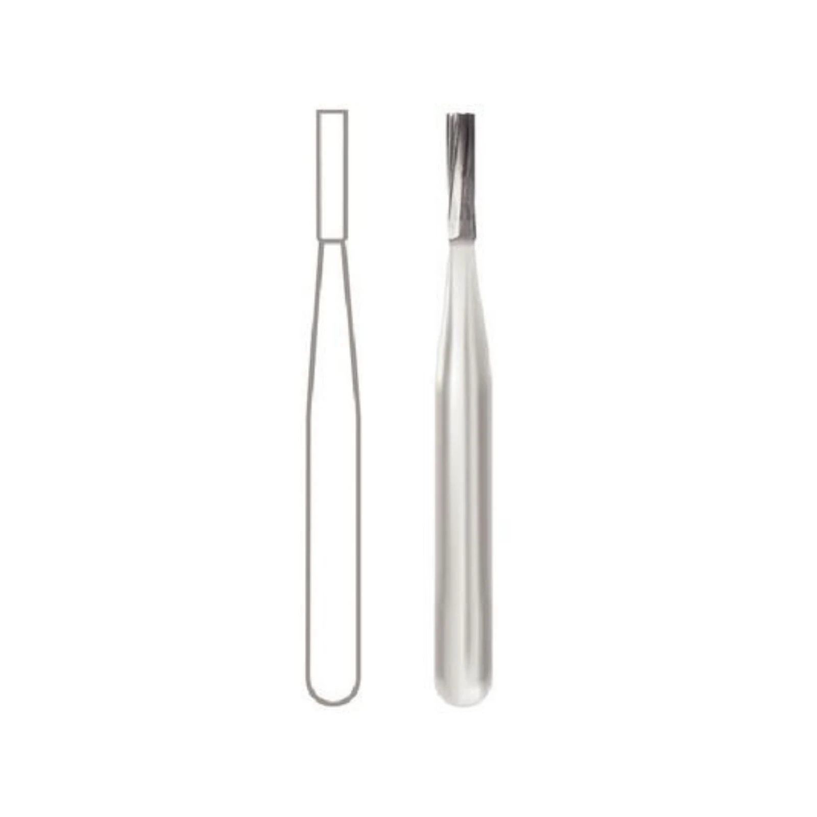 Midwest Operative Carbide Bur #1 Round FG, 0.8 mm Diameter, 6 Flutes, 10/Pk, 389203 thumbnail 2