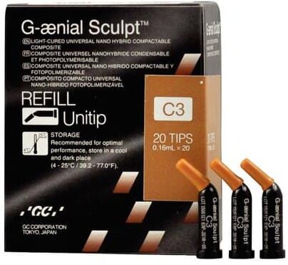 G-aenial Sculpt Universal Composite, Unitip Refill, 0.16 ml, Shade C3, 20/Pk, 009177 thumbnail 8