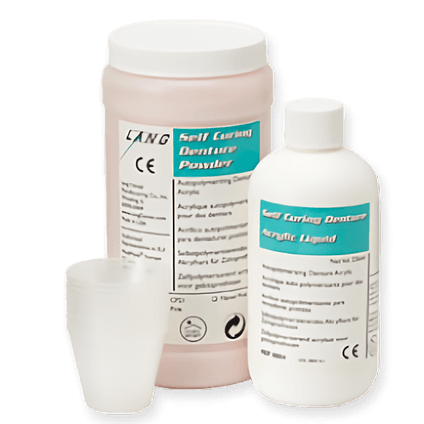 Flexacryl Hard Package Fibered Pink, 1 lb (454g/236mL), Powder and Liquid - Flexacryl Hard Pk 1lb Fibered Pink - Image 1