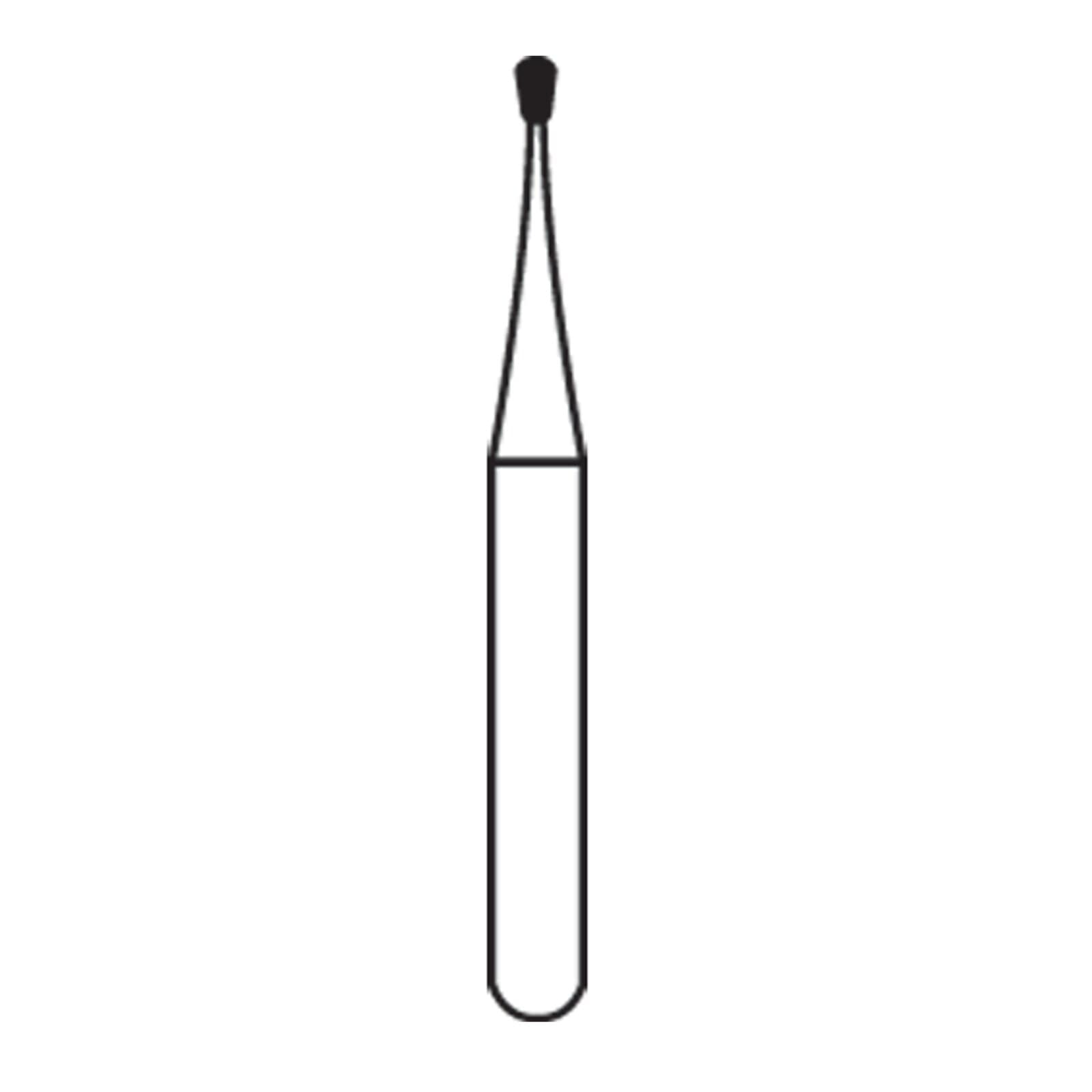 Alpen® Carbide Bur FGSS Pear #330, Short Shank, 0.8 mm Head Diameter, 100/Bx, R300330C - Alpen® Carbide Burs FGSS Pear # 330 Pkg/100 - Image 1