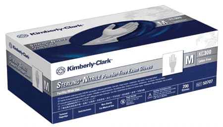 Halyard Sterling Nitrile Exam Gloves, Powder Free, Non-Sterile, Large, 200/Box, 50708 - KC300 Sterling LRG Nitrile Gloves (200) - Image 1