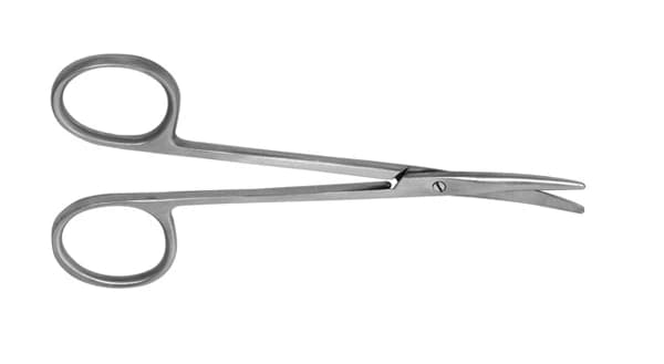 Strabismus Scissor 4.5" Curved, Serrated, Stainless Steel - Strabismus Scissor 4.5'' Curved - Image 1
