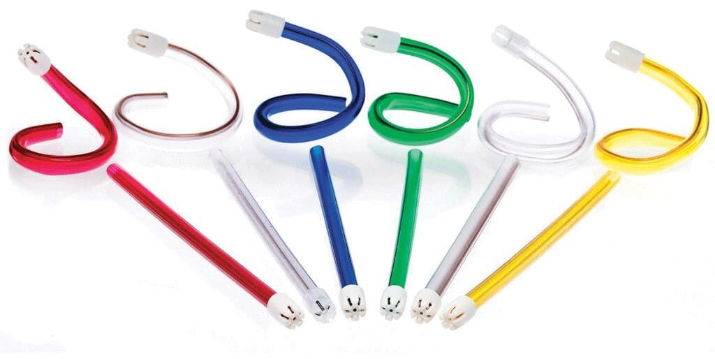 Flexo Disposable Saliva Ejectors, Plastic, Fixed Tips, Clear with White Tip, 100/Pk, 1662215 thumbnail 10