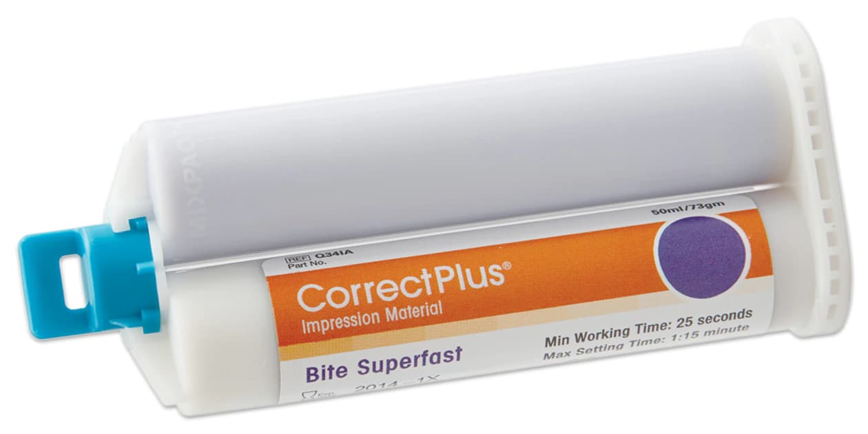 Kerr Correct Plus Bite Superfast Hydrophilic Vinyl Polysiloxane Bite Registration Material, 50 ml Cartridges, 4/Pack, Purple, Q34IA thumbnail 3