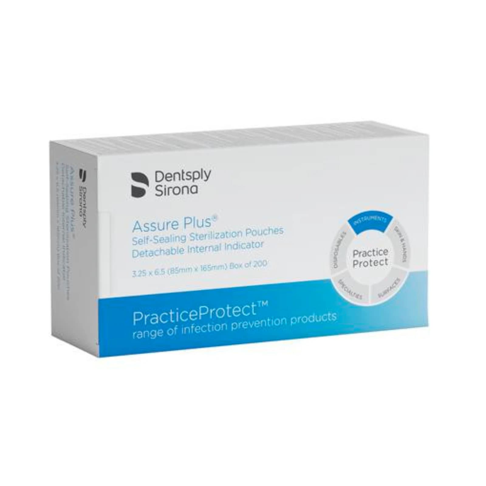 Sultan Assure Plus Self-Sealing Sterilization Pouches, 2.25" x 4", 200/Box, 83001 - Assure Plus Pouches 2.25"x4" 200/Bx - Image 1