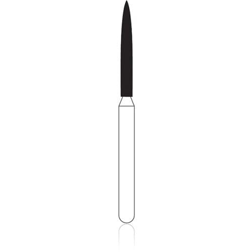 NTI® HP Diamonds - Medium - Flame, #M863-012, 1.2mm Diameter, 10.0mm Length thumbnail 2