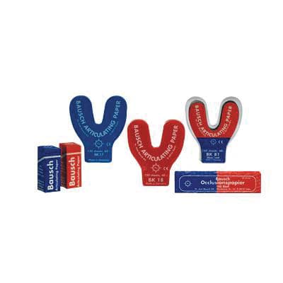 Bausch Arti-Check Micro-Thin Articulating Paper, Horseshoe, 40 Microns, Blue/Red, 150 Sheets, BK-81 thumbnail 10