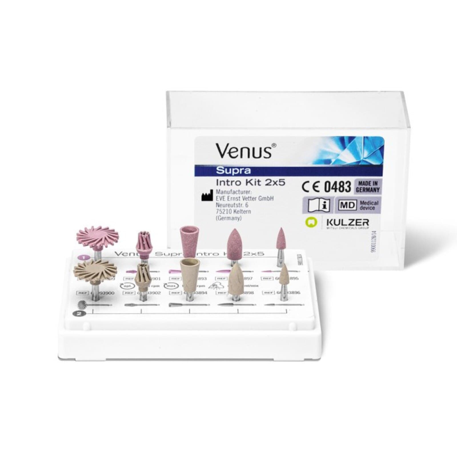 Kulzer Venus Supra Pre-Polish and High Gloss Composite Polishers Intro Kit, 2x5, 66087541 thumbnail 2