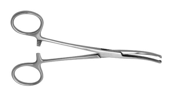 Kocher Forcep 5.5" Curved, Stainless Steel, Serrated Tip - Kocher Forcep 5.5'' Curved - Image 1