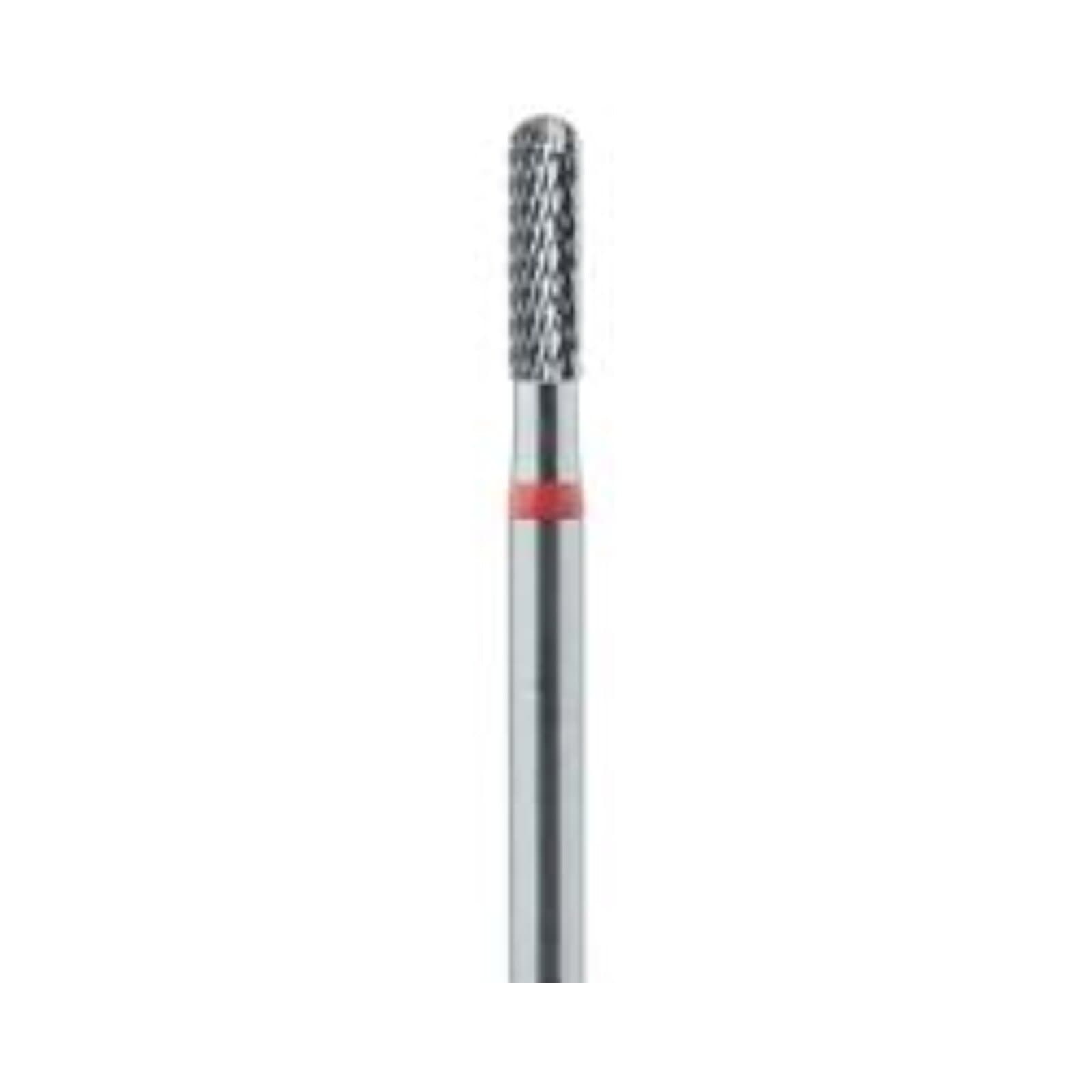 Meisinger Tungsten Carbide Cutter, HM 129FX-023, HP, Cylinder Round End, X-Cut Fine, Red Ring, 2.3 mm Diameter, 8.0 mm Head Length thumbnail 2