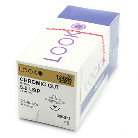 Chromic Gut Suture with C3 Needle (PRC), 3/8 Circle, 18"/45 cm, # 5-0, 12/Pk, 1248B thumbnail 6