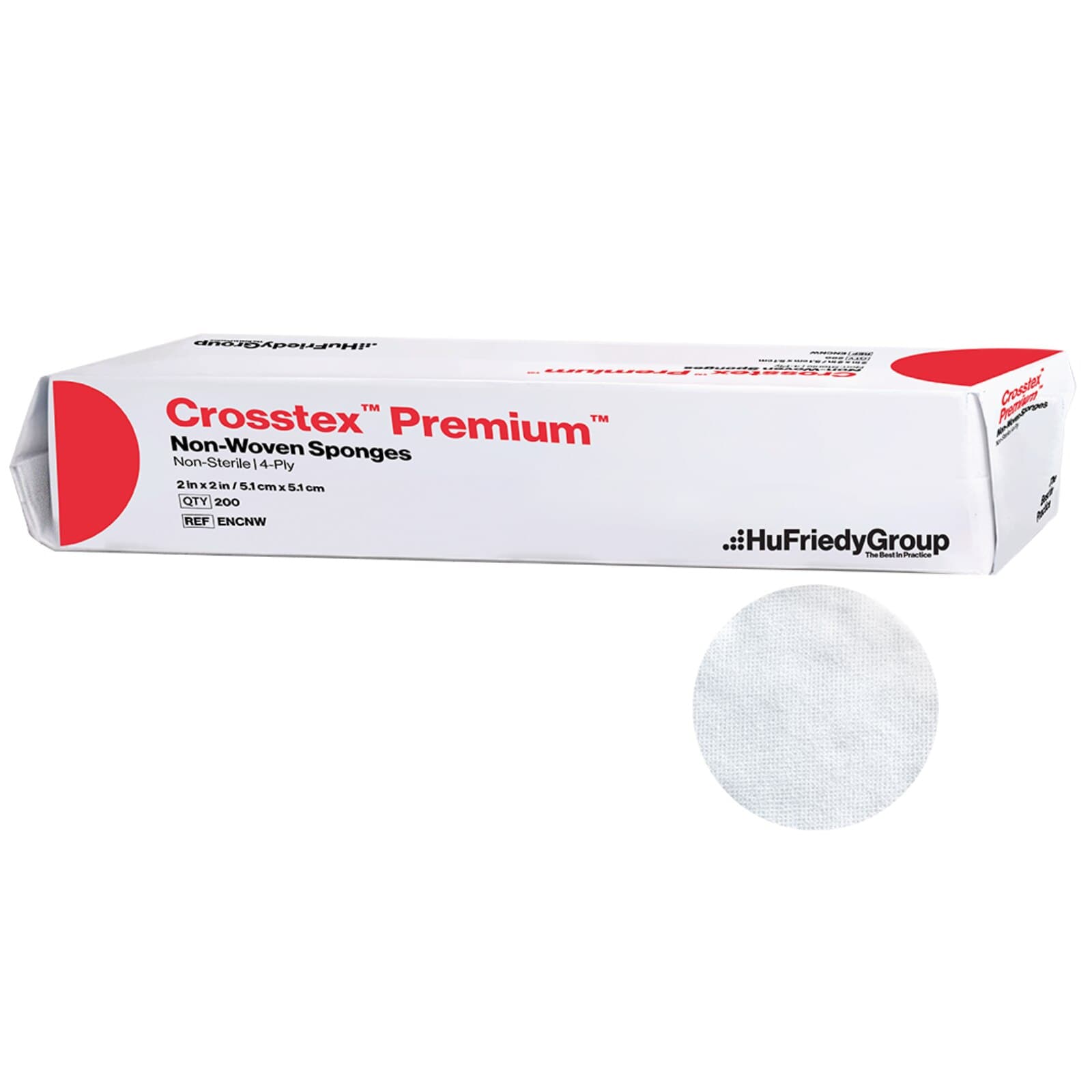 Crosstex Non-Woven Sponges, 2" x 2", 4-Ply, 5000/Case - Crosstex Non-Woven Sponges 2"x2" 4-Ply 5000/Cs - Image 1