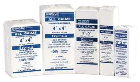 All Gauze Sponges 2x2, Non-Sterile, 8-Ply, 5000/Case - All Gauze Sponges 2x2 N/S 8-Ply 5000/Cs - Image 1