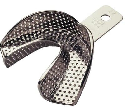 COE Nickel-Plated Perforated Metal Impression Tray, #22 Small Lower, 1/Pk, 260221 thumbnail 7