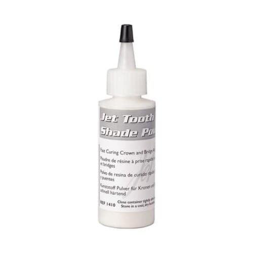 Jet Tooth Shade Acrylic Resin Powder, Clear, Self-Cure, 2 oz (45g) Refill Bottle - Jet Tooth Shade Powder - Image 1