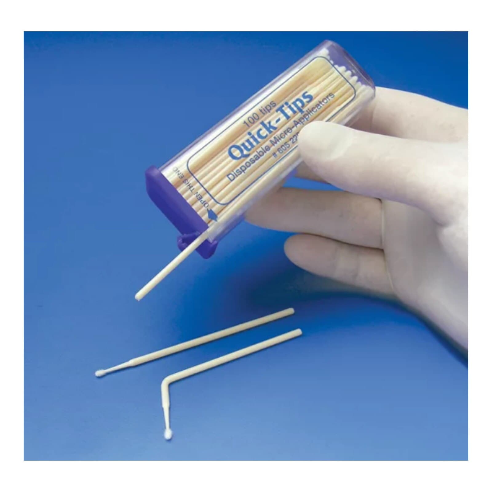 Quick-Tips Micro-Applicator Tips, White, Regular Fiber, 100/Pk, 605220 thumbnail 4