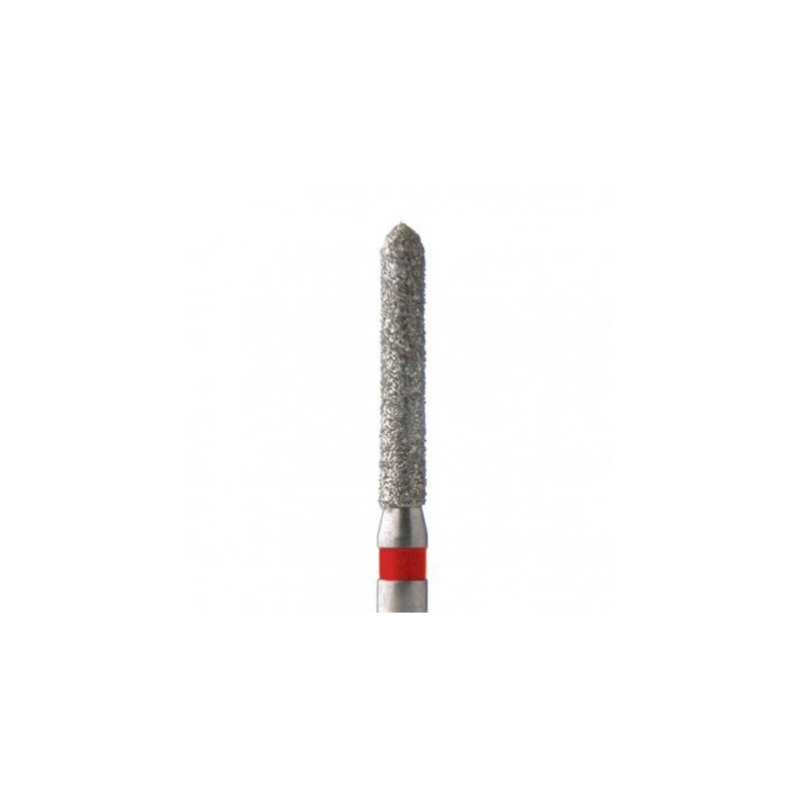 Meisinger 842F-016-FG Fine Diamond Bur, Round Edge Cylinder, Friction Grip, 1.6 mm Head Diameter, 8.0 mm Head Length, Red Ring, 5/Pkg thumbnail 3
