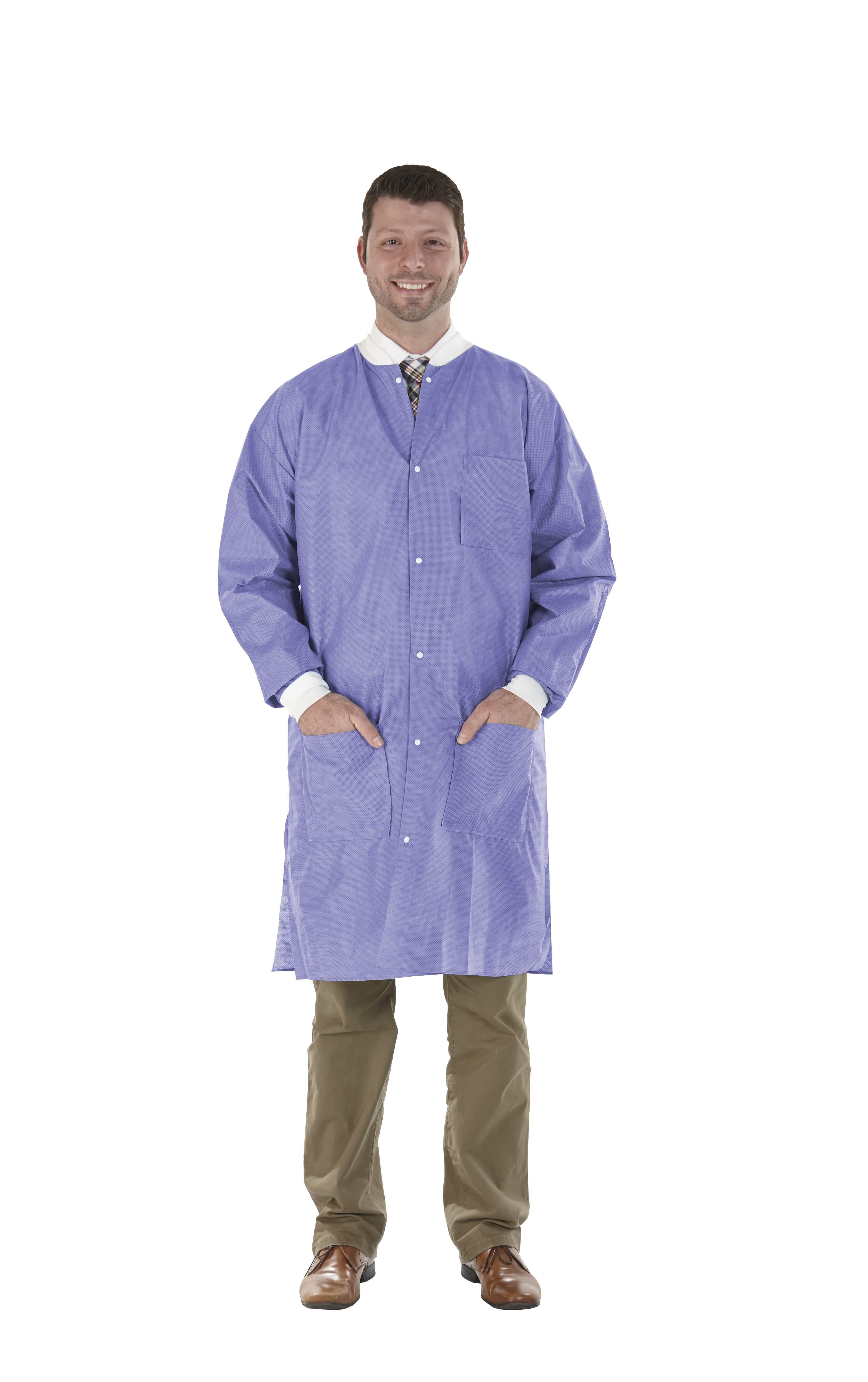 SafeWear Disposable High Performance Lab Coat, Large, Plum Purple, 12/Pk, 8109-C thumbnail 9