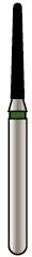 Alpen® x1 Single-Use Diamond Bur, FG #856-012M, Round End Taper, Medium Grit, 1.2 mm Diameter, 8.0 mm Length, Gray Ring, 25/Pkg, X856M012 - Alpen® x1 Single Use Diamond Burs – FG, Medium, Gray, 25/Pkg - Tapered Round End, # 856, 1.2 mm Diameter, 8.0 mm Length - Image 1