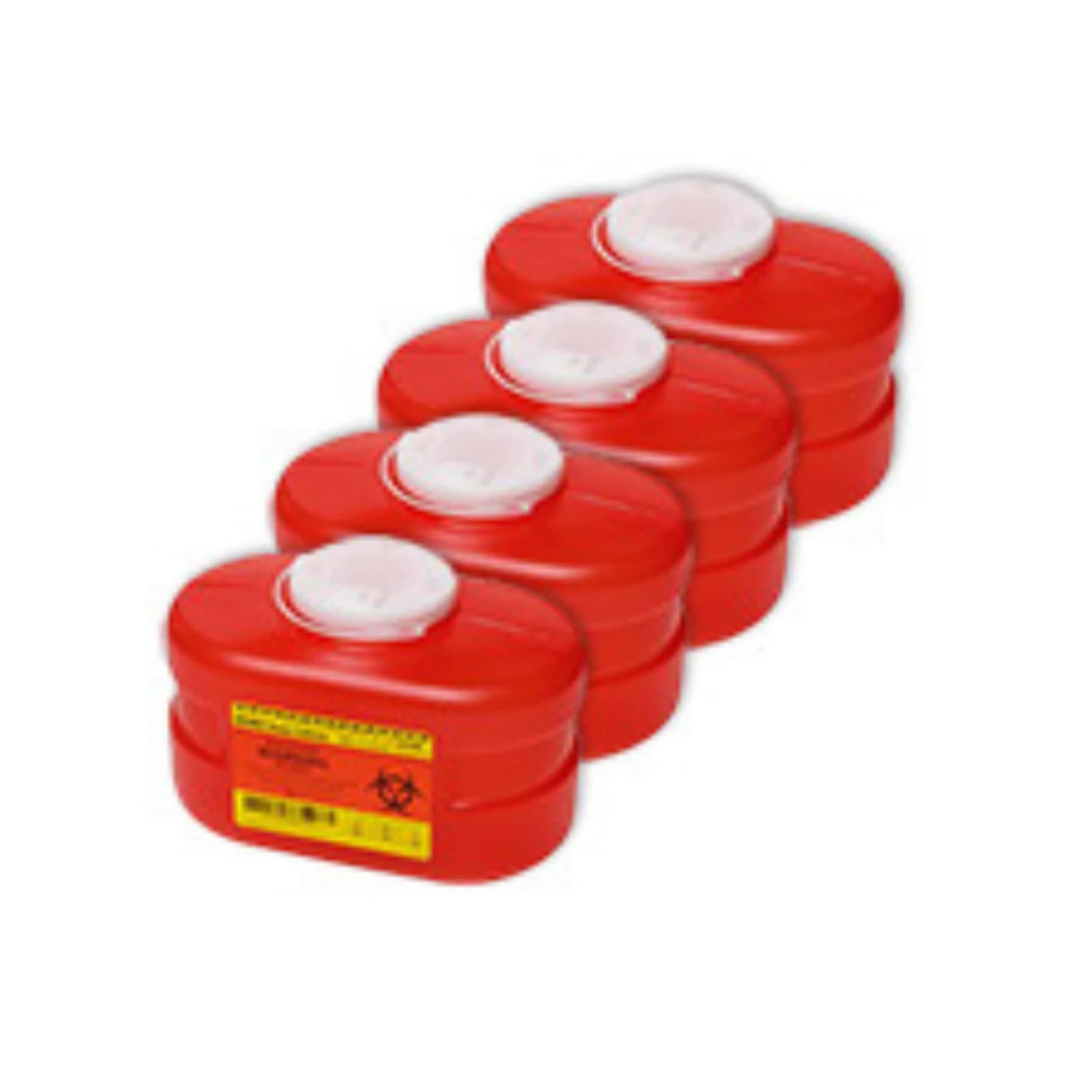 BD Multi-Use One-Piece Sharps Collector, Hinged Lid with Petals, 3.3 Qt, Small, Red, 305488 thumbnail 7