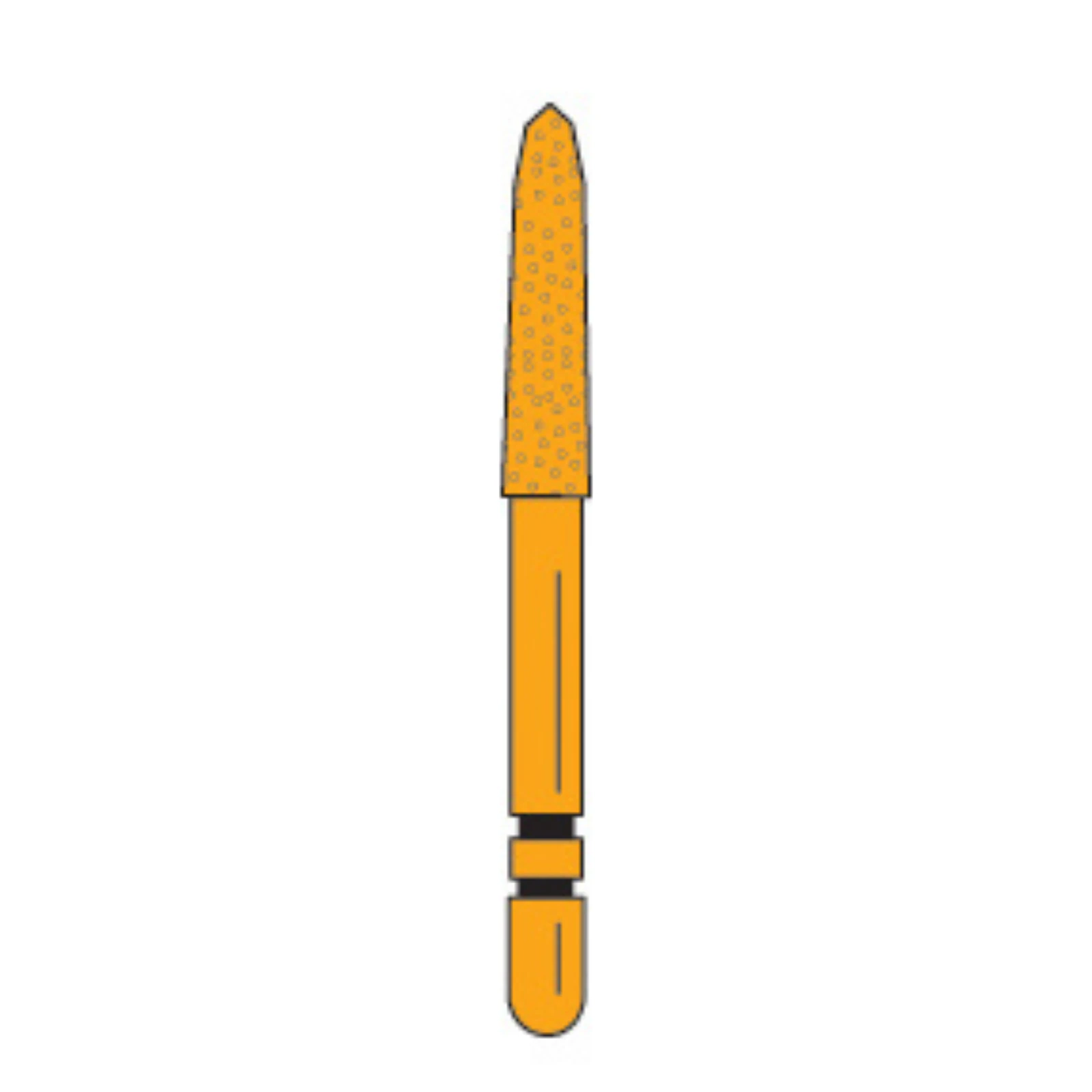 Premier Two Striper Gold-Plated Curettage Diamond Bur, Friction Grip, Medium Grit, Cone Beveled End, 252.SA, 5/Pack, 2015603 thumbnail 2