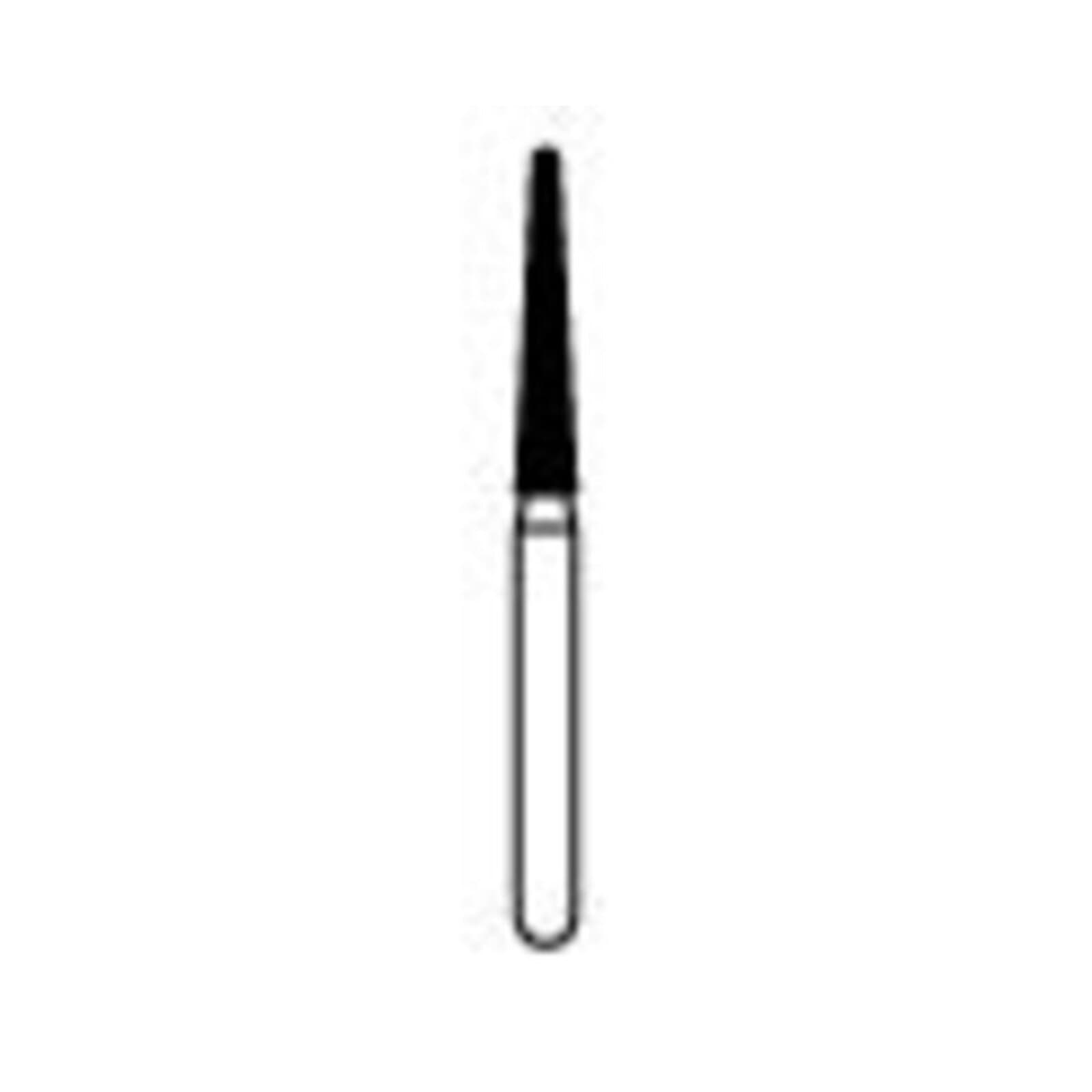 NTI FG Diamond Bur, Fine Grit, Round End Taper, #850-018, 1.8 mm Diameter, 10.0 mm Length, Friction Grip, 5/Pack, F850-018 thumbnail 2