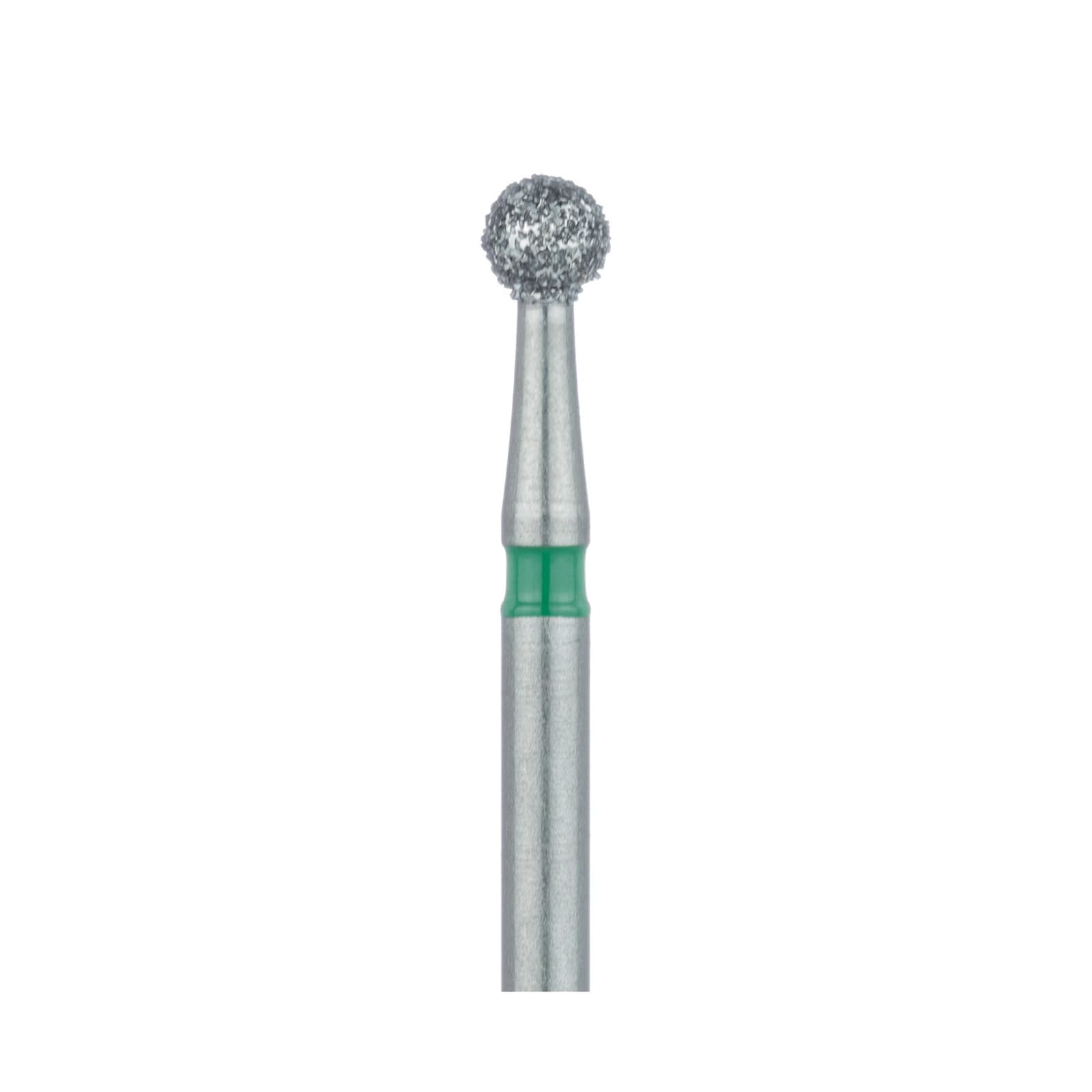 Meisinger Multi-Use Diamond Bur, Friction Grip, Round, 801G, 2.3 mm, Coarse, Green, 5/Pk, 801G-023-FG thumbnail 4