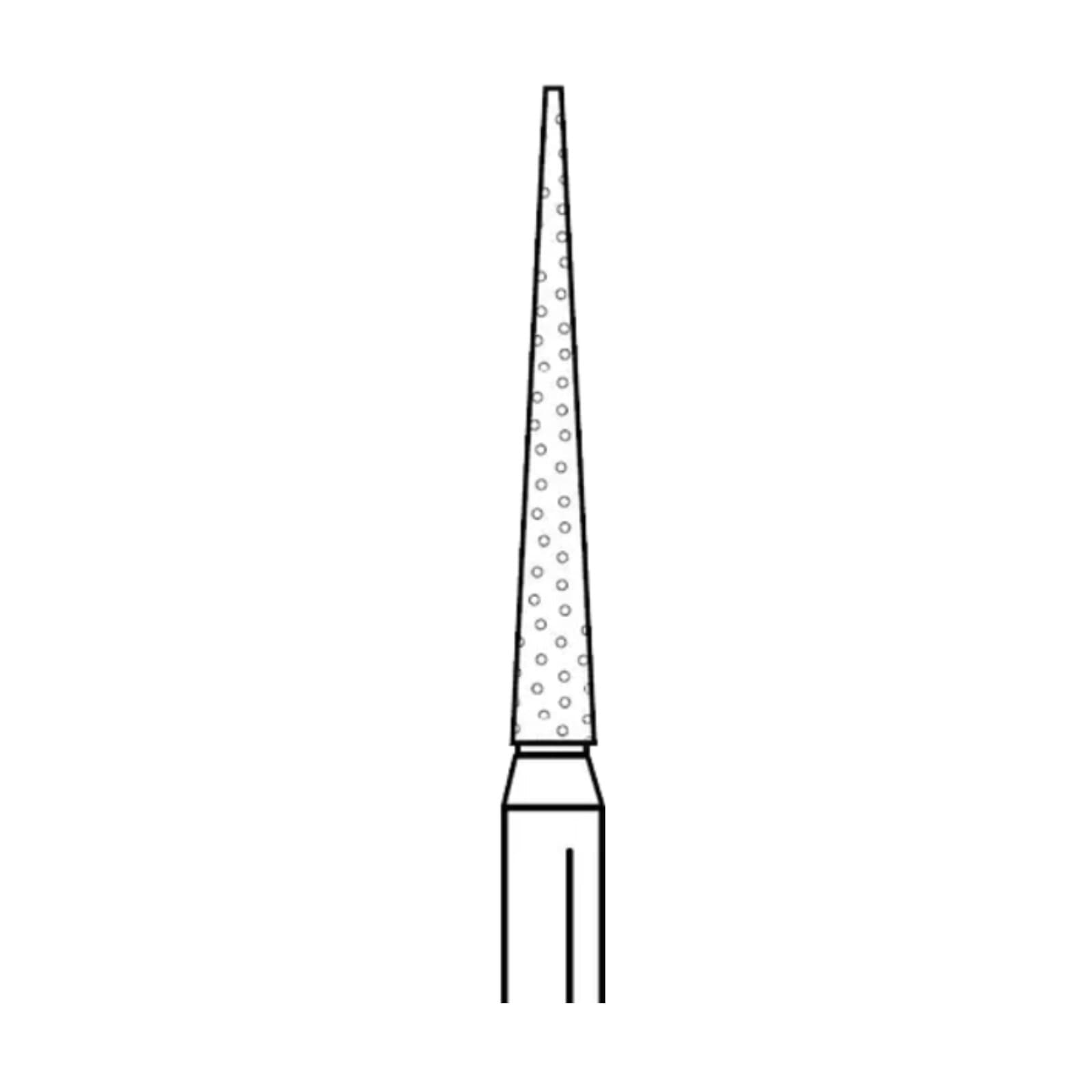 Two Striper Diamond Bur, FG, Flat-End Taper, 798.10, Fine, Red, 1.5 mm Major/0.5 mm Minor, 10 mm Length, 5/Pk, 2015443 thumbnail 7