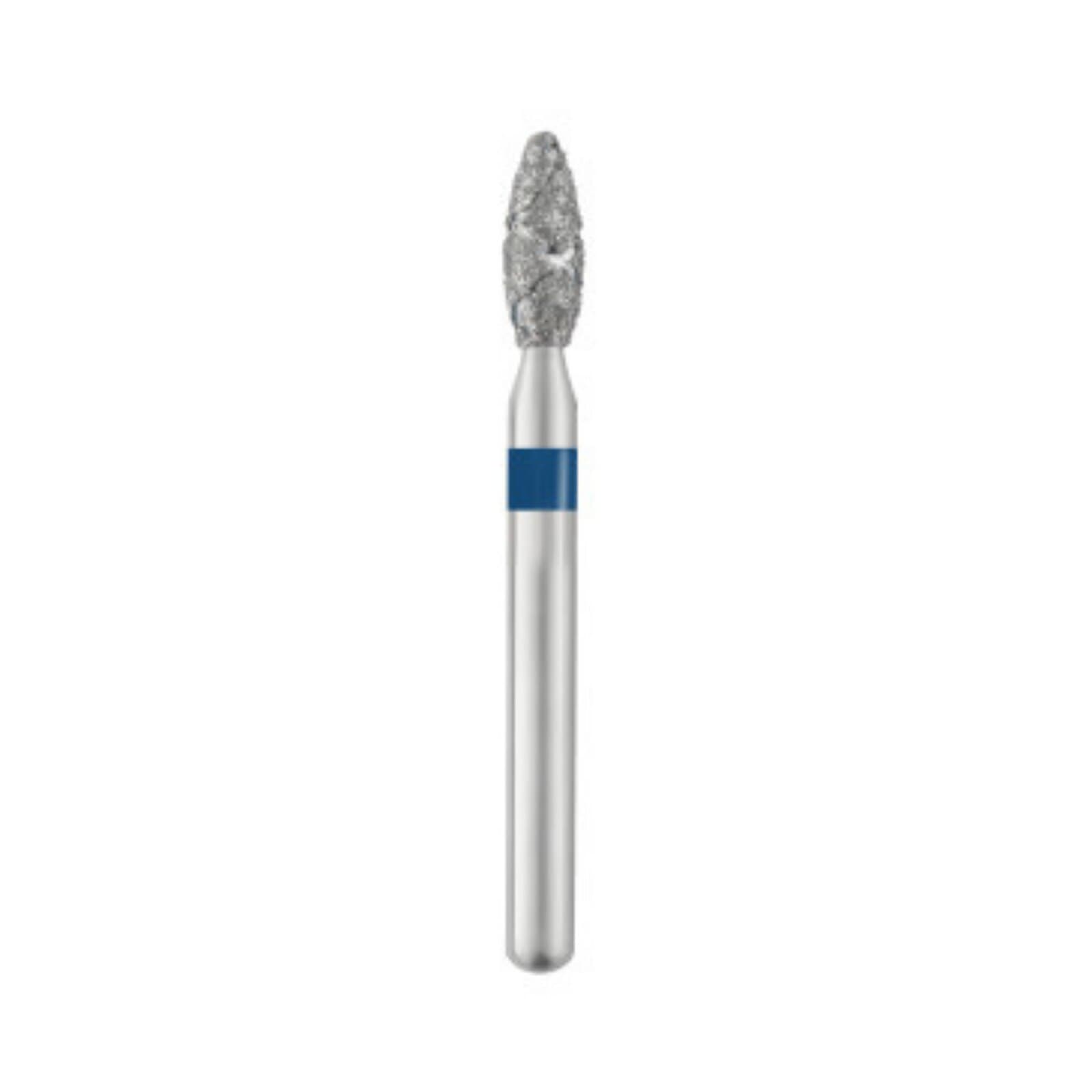 Piranha 2X Diamond Burs, FG, Flame, # 868-018, 1.8 mm, Medium Grit, Blue, Single-Use, 5/Pk, 868-018-2X thumbnail 3