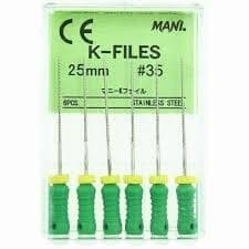 Mani K-File, Stainless Steel, 25 mm, ISO #35, Green, 6/Pk, MK2535 thumbnail 6