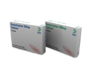 Sumatriptan 50mg Tablets, 9 per Blister Pack - Sumatriptan 50mg Tab 9/Bt - Image 1