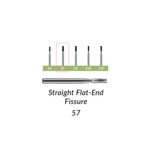 Alpen FG Carbide Bur #57 Straight Fissure, Friction Grip, 1.0 mm Diameter, Clinic Pack of 100 thumbnail 2