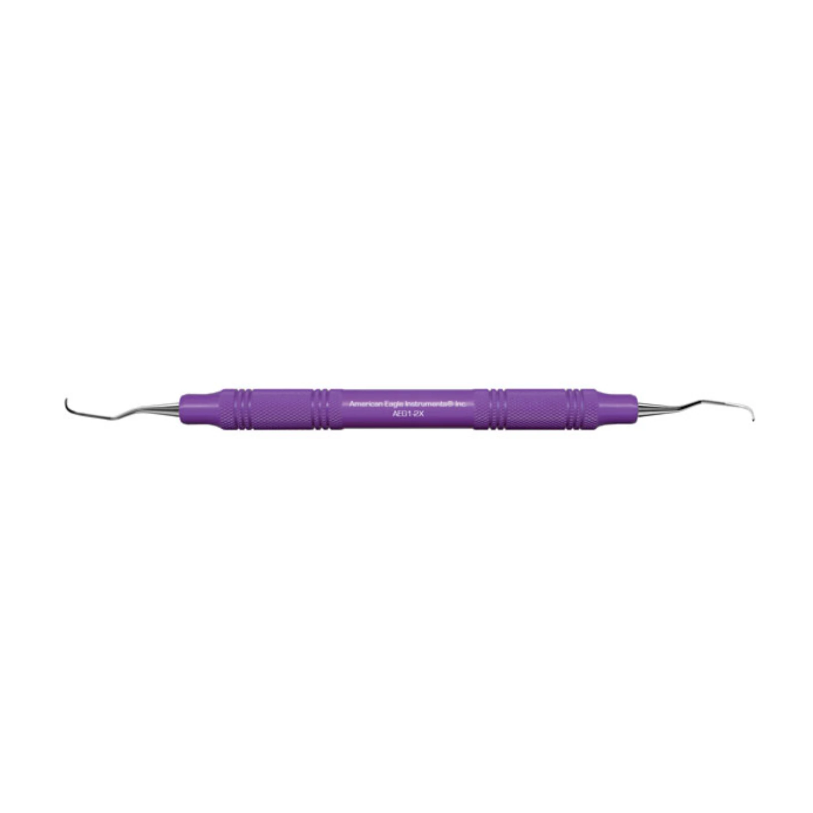 American Eagle Instruments Gracey Curette #1-2, Anterior, EagleLite Resin Handle, 3/8", Purple, Double-Ended, 1/Pk, AEG1-2X thumbnail 3