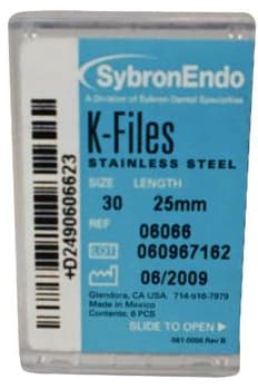 Kerr SybronEndo Stainless Steel K-Files, 25 mm, #30, Blue, 6/Pkg, 06066 thumbnail 12
