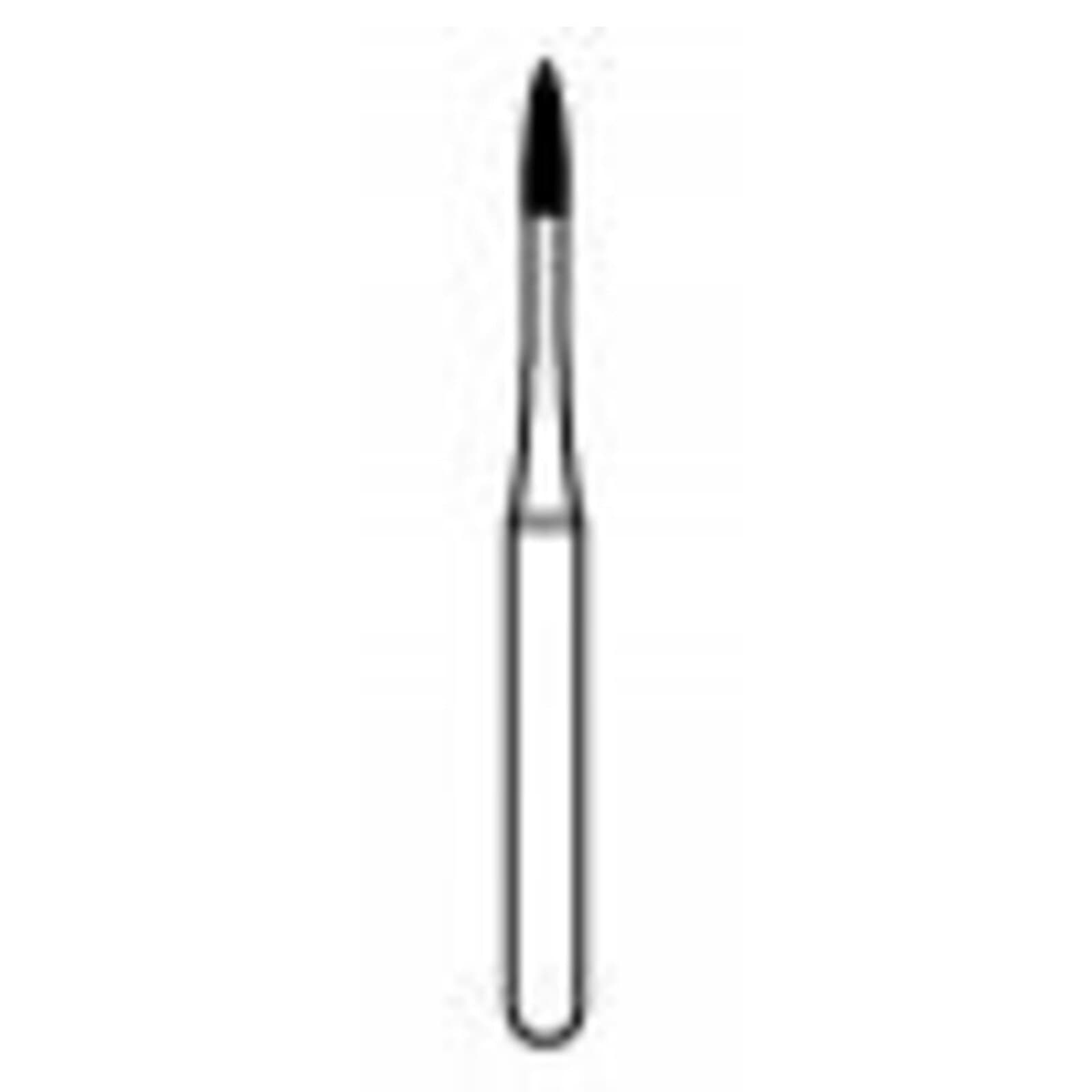 NTI Diamond Bur, FG, Flame, #F889, 0.9 mm, Fine Grit, Red Ring, 5/Pk, F889-009 thumbnail 3